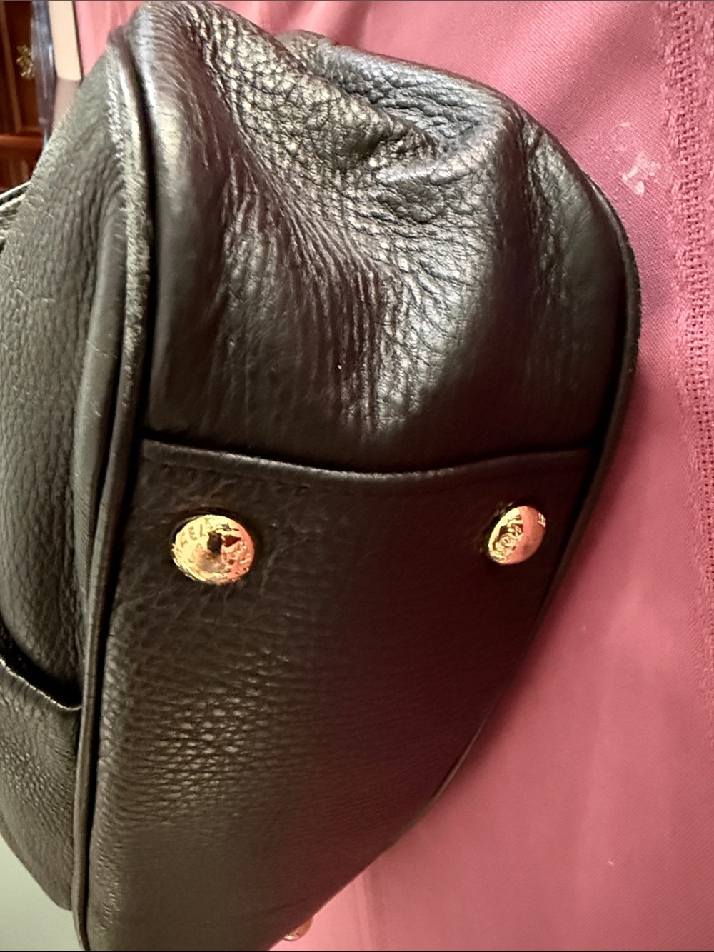 Michael Kors "Fulton Chain" Pebbled Leather Shoulder Bag - Picture 9 of 15